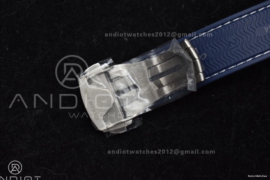 1009 A8605 Edition Clone Blue Best Ceramic VSF Dial 1:1 Blue GMT Strap Ocean 600M Planet Bezel on Rubber Super Trendsetting Co-Axial 43.5mm 0403